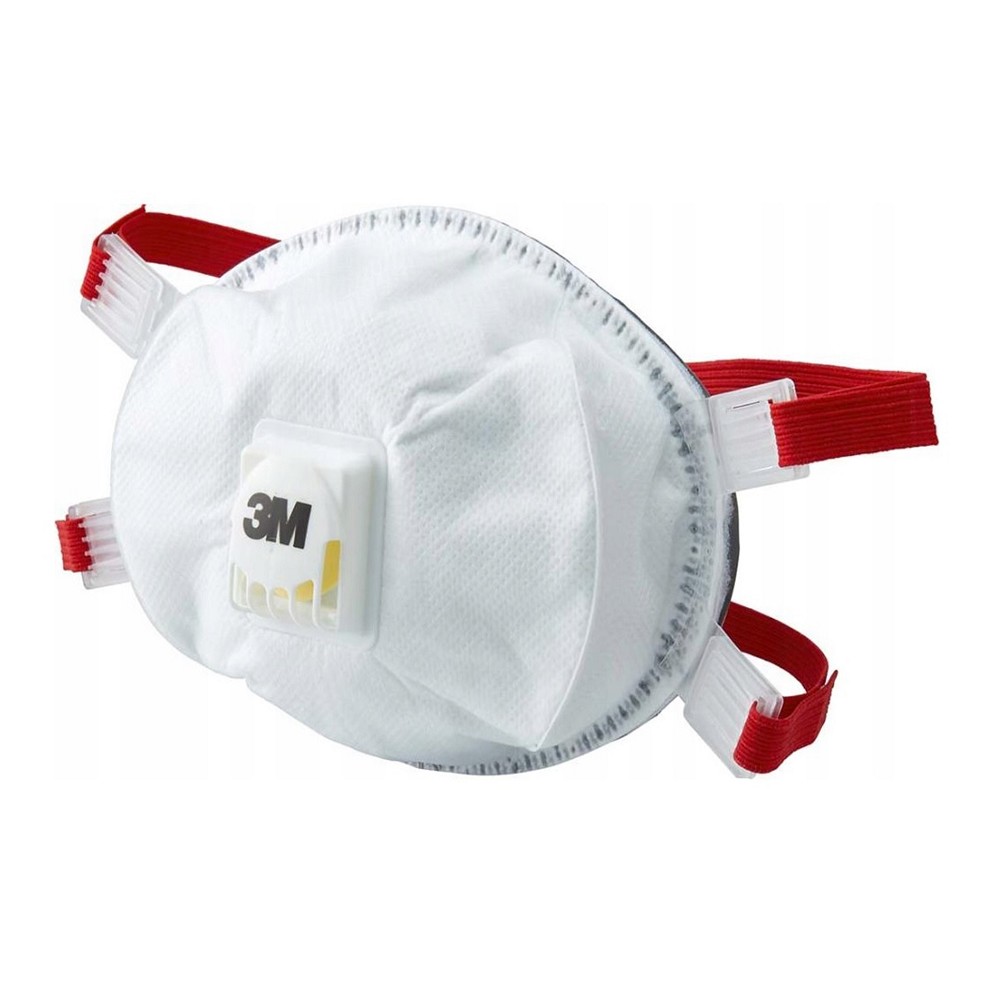 3M Respiratore Serie 8000+ Conchiglia con Elastici Regolabili (Premium)